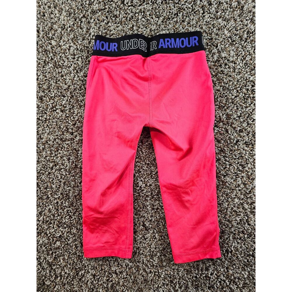 Under Armour Girls Sz 6 Athletic Leggings Bright Pink - Picture 3 of 3